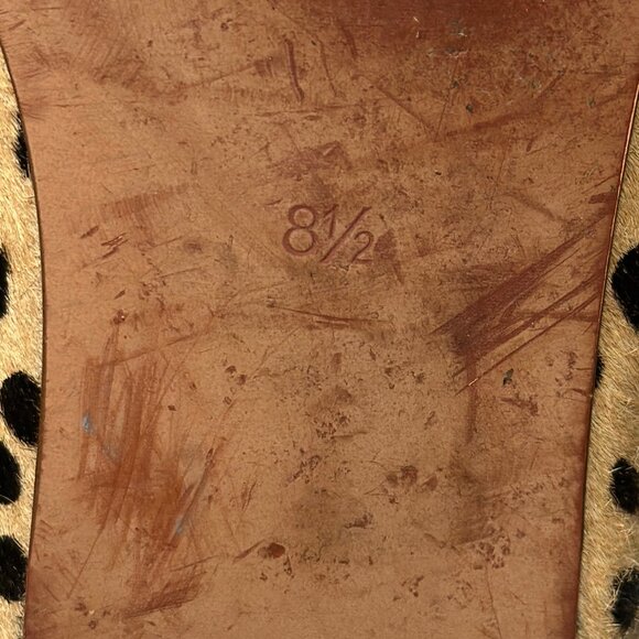 Madewell Women's The Frances Skimmer in Dotted Leopard Calf Hair Size 8.5 - Picture 9 of 9